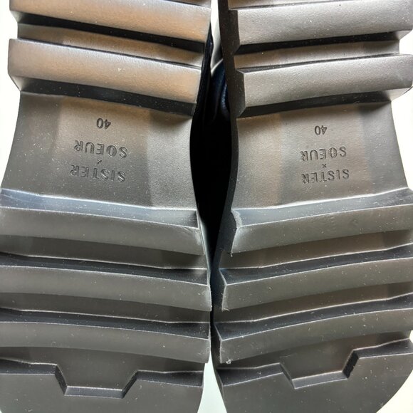 NEW Sister Soeur Paloma Chunky Platform Sandals Black EU 40 Lug Sole - Picture 3 of 9